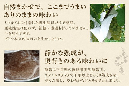 Chardonnay2023 爽 750ml 白ワイン 2本セット｜シャルドネ 無添加 無濾過 国産 日本ワイン 愛知県 東浦町