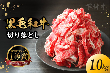 東浦町産黒毛和牛『下村牛』切り落とし 1.0kg（250g×4袋）│和牛 国産 黒毛和牛 牛肉 切り落とし 1キロ 1kg 便利 大容量 下村牛 愛知県 東浦町