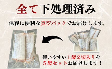 【南知多漁港直送】天然太刀魚 塩焼き用 2切×5袋セット〈下処理済・急速冷凍〉岬だより