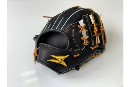 SAEKI 野球グローブ【軟式・ショート用】【ブラック】【親指・バンド部一体型】
