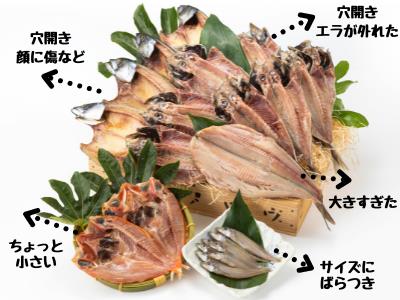 訳アリ】職人が手作り!魚太郎自慢の干物おまかせセット u203b北海道、沖縄