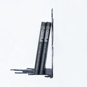 GRAVIRoN Splash ブックエンド (黒皮鉄) ブックスタンド 金属製 おしゃれ モダン