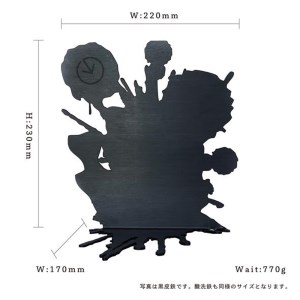 GRAVIRoN Splash ブックエンド (黒皮鉄) ブックスタンド 金属製 おしゃれ モダン