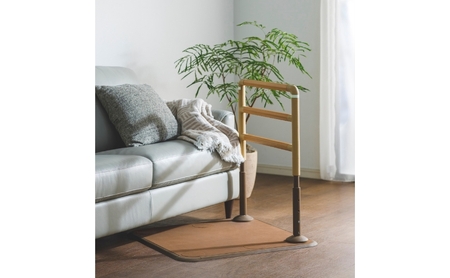 工事不要　置くだけ手すり（ フランスベッド　マルチフィットてすり　L型アーチ型ベース [ IK MFR-03N　L-SSt  ])　手すり てすり 置くだけ 高さ調整 木製 グリップ 室内 屋内 高齢者 サポート 介護 三重県 津市 ] 福祉用品 