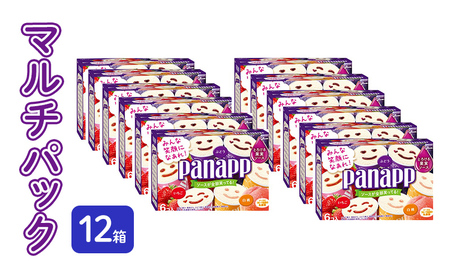 【江崎グリコ】パナップマルチパック（12箱） [ アイス アイスクリーム 人気 ぶどう いちご 白桃 フルーツ とろける果実ソース ミルク 食べ比べ お菓子 スイーツ ] 