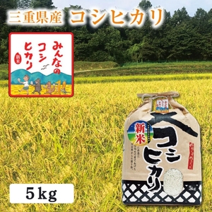 【選べる精米率】 令和7年産 三重県産 コシヒカリ 5kg [ 白米 玄米 5分つき米 7分つき米 ]　三重県津市 白米