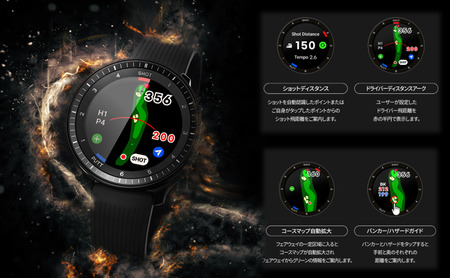 ボイスキャディ T‐Ultra ブラック ゴルフ ウォッチ GPS 距離計 VOICE CADDIE