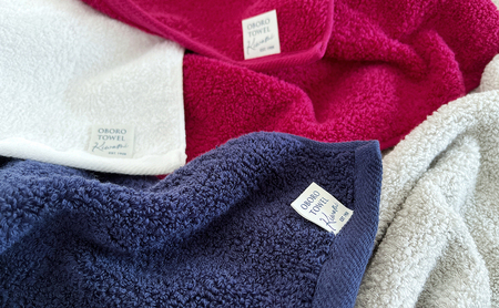 【おぼろタオル】100年の極-modern style-/フェイスタオル3枚 グレー