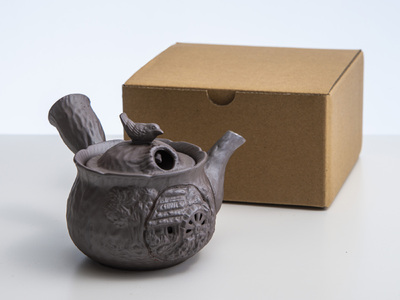 萬古焼【ばんこやき】 1.5号 鳥 飛び出し 萬古急須