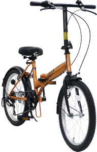 オリタタミ自転車２０インチ　６段変速　ヴェルディア　オレンジ