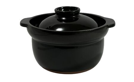 【萬古焼(ばんこやき)】3合厚釜土鍋 黒 内山製陶所 【土鍋 3合 セラミック 直火用 電子レンジ対応 お手入れ簡単 食洗器対応 三重県 三重 四日市市 四日市 四日市市ふるさと納税 四日市ふるさと納税】