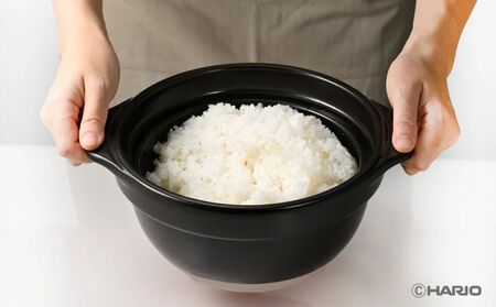 【萬古焼（ばんこやき）】フタがガラスのご飯釜2～3合炊き 令和6年モデル せんが陶器 【HARIO ハリオ 直火 土鍋 耐熱 ガラス 食器 キッチン 日用品 キッチン用品 日本製 ご飯 ごはん釜 炊飯器 四日市市 四日市】