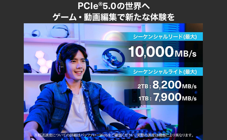 キオクシア(KIOXIA)PCIe? Gen5x4 内蔵SSD EXCERIA PLUS G4 2TB NVMe M.2 Type 2280 (最大読込: 10,000MB/s)