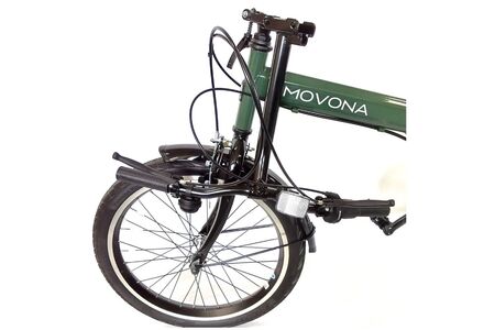 ノーパンク 折りたたみ自転車 MOVONA 20インチ ワイドタイヤ ダークグリーン SHIMANO6段変速 空気入れ不要 パンクしない 通勤 通学｜武田産業 フォールディングバイク 人気返礼品 三重県 四日市市 ふるさと納税