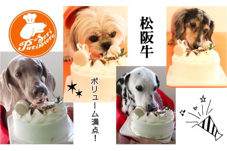 犬用ケーキ・松阪牛デコレーションケーキ・獣医師監修