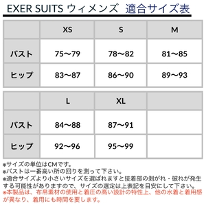 ミズノ　㉙競泳練習水着EXER SUITS（ウィメンズハーフスーツ）バイオレット×ローズ　サイズ：XL 