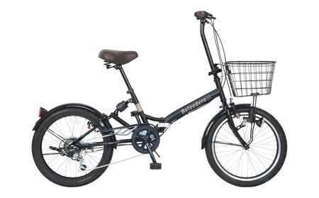 ノーパンク 折りたたみ自転車 ベルヴェデール Belvedere ブラック 20インチ 6段変速 リアサス・前カゴ・LEDライト付｜武田産業 フォールディングバイク 人気返礼品 空気入れ不要 パンクしない 通勤 通学 三重県 四日市市 ふるさと納税