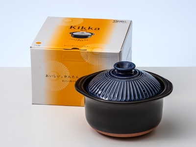 【萬古焼(ばんこやき)】割烹ごはんを自宅で簡単に。沸騰したら火を消して20分待つだけで、粒立ちのよい美味しいごはん!萬古焼 銀峯陶器 菊花ごはん土鍋 2合炊き