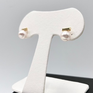 1684 K18YGアコヤ真珠ピアス 7.0mmUP 真珠 ピアス アコヤ真珠 アコヤ貝 伊勢志摩 冠婚葬祭 結婚式 入学式 ギフト 贈り物 アクセサリー ジュエリー パール