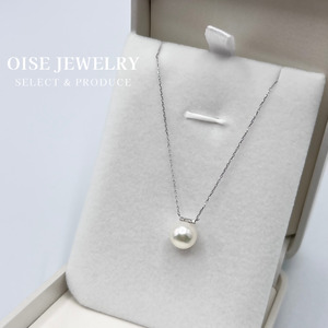 1710 PT900/850 ダイヤモンド0.02ct アコヤ真珠ペンダント 8.0mmUP