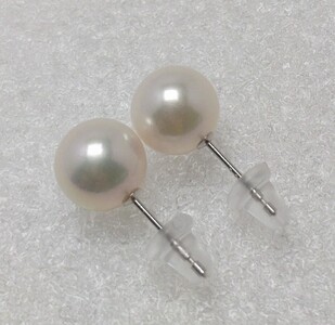 1769　アコヤ真珠 Pt900 ピアス 8mmUP ピアス パールピアス 真珠ピアス スタッドピアス あこや真珠 アコヤ真珠 プラチナ Pt900 8㎜ フォーマル 冠婚葬祭 定番 ジュエリー 伊勢市 伊勢志摩
