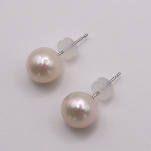 1848 Pt900 あこや本真珠9.0mmup スタッドピアス 【大粒】