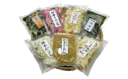 170  伊勢きざみ漬け物7点セット　漬物　刻み漬物　ギフト　贈り物　地元産の野菜