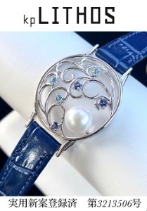 595 オリジナルブレスレットLITHOS(リトス）-Wあこや真珠8.0mmup