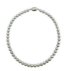 1183 アコヤ真珠ブルーグレー ネックレス　アコヤ真珠 ブルーグレー ネックレス フォーマル カジュアル 葬式 葬儀 冠婚葬祭 人気 セカンドパール バロック ４０代 ５０代 ６０代 伊勢志摩