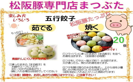 松阪豚 たっぷり 五行餃子 2箱 計20個 豚肉 豚肉【1.1-22】