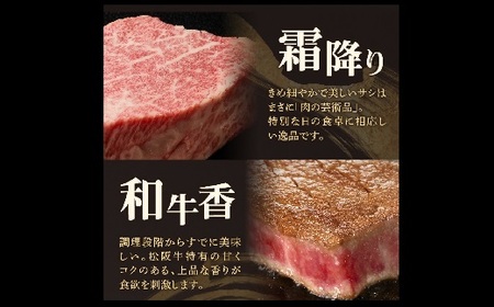松阪牛 A5 シャトーブリアンステーキ 360g(120g×3枚) 牛肉 ステーキ【7.2-4】