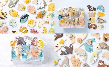 【卵不使用】 kurimaro collection 海の生きものクッキーアート ギフトセット （8枚入） お菓子 アイシング クッキー 可愛い かわいい 焼き菓子 プレゼント 動物 どうぶつ 常温 イルカ ラッコ アザラシ クジラ クマノミ 三重県 桑名市