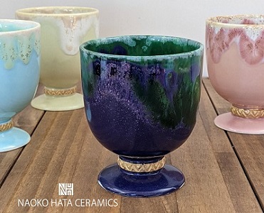 NAOKO HATA CERAMICS　上品で金彩が美しいゴブレット　c_73