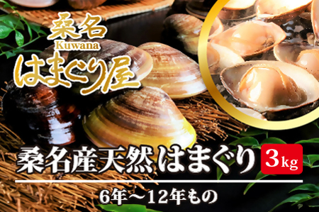 桑名はまぐり屋　漁師厳選　桑名産天然はまぐり6年～12年もの　3kg_蛤　ハマグリ　魚介　貝　魚貝　活はまぐり　焼きはま　海鮮　網焼き　酒蒸し　お吸い物　パエリア　パスタ　jc01