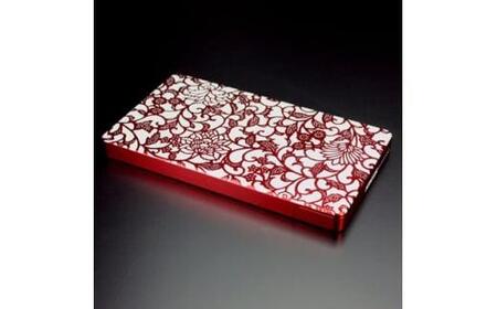 名刺ケース　ジュラルミン削り出し＜アラベスク＞RED
