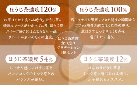鈴鹿 ふるさと納税 ほうじ茶の パンナコッタ 4個セット ほうじ茶濃度食べ比べ パンナコッタ