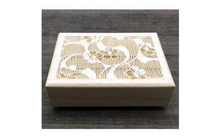 伊勢型紙文様の宝箱<桜に巴>収納 卓上整理