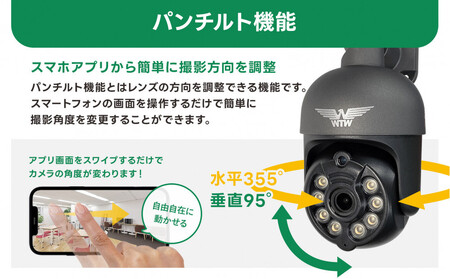 【ふるなびWEEK対象】みてるちゃん5Plus ガンメタ 防犯カメラ 監視カメラ 屋外 家庭用WTW-EGDRY388GBX FN-Limited-PR