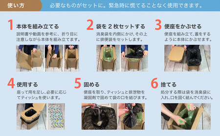 WAKOH式段ボールトイレ(本体1個+付属品10個)