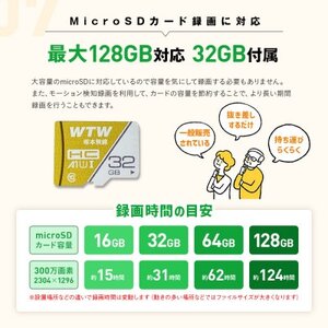 みてるちゃん猫23 WTW-NEKO 見守りペットカメラ 防犯カメラ 32GBMicroSD【1410552】