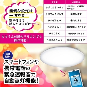 【瀧住電機工業株式会社】8畳用　音声操作リモコンシーリングライト　ＲＯＸ８０１５６