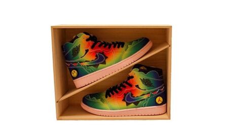 ShoewindowBOX（HIGH)専用スリーブ付き　スニーカー シューズボックス シューズケース 靴 靴箱 インテリア 天然木 木製 収納 ディスプレイ