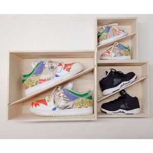 KIDS BOX 専用スリーブ付き　スニーカー シューズボックス シューズケース 靴 靴箱 インテリア 天然木 木製 収納 ディスプレイ 子供用 キッズ ファーストシューズ