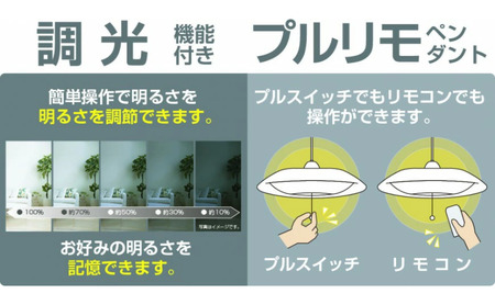 LED ペンダントライト RVR60102 和風 6畳用 プルスイッチ リモコンスイッチ 調光 日本製 照明 簡単 便利 ライト 天井 寝室 和室 TAKIZUMI 瀧住電機工業