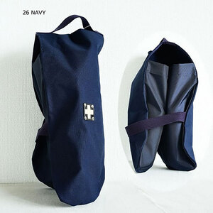 木の庄帆布 公式 シューズケース シューズサック Shoes Case 【KinoshoTRANSIT】　K-KHG-SS01M-（C/#26 NAVY / ネイビー）　ゴルフ シューズケース おしゃれ 高密度帆布