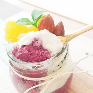 むらさき芋ババロア