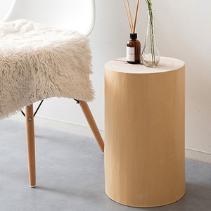 MORITO 森の丸太スツール<杉/磨き丸太仕上げ> オットマン 椅子