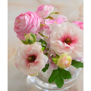 【母の日専用】アートフラワー エミリオ・ロバ　ラナンキュラスM26-pk 母の日 ギフト 造花 プレゼント 