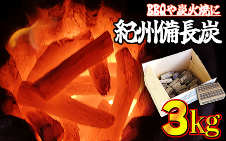 紀州備長炭 （約3kg）BBQ用 高級白炭 バーベキュー 焼肉 炭火焼き キャンプ レジャー 囲炉裏 国産 備長炭 ウバメガシ 行楽 安全 安心 火起こし 大活躍　DM-3