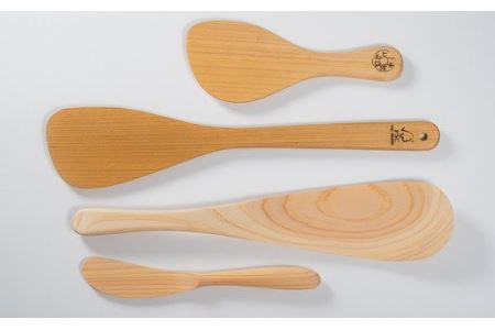  これであなたも料理上手！クッキングセット４種【尾鷲ヒノキ製】　EB-6